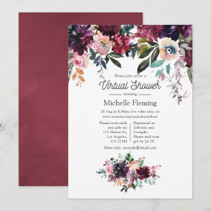 Bordeaux Wine Bridal Shower by Mail Invitation