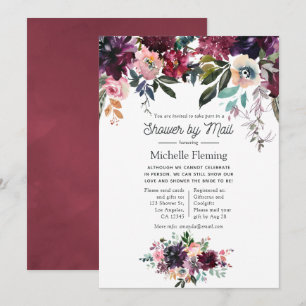 Bordeaux Wine Bridal Shower by Mail Invitation