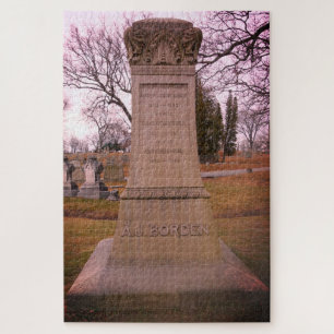Borden Monument, Fall River, MA - A.J. Borden Jigsaw Puzzle