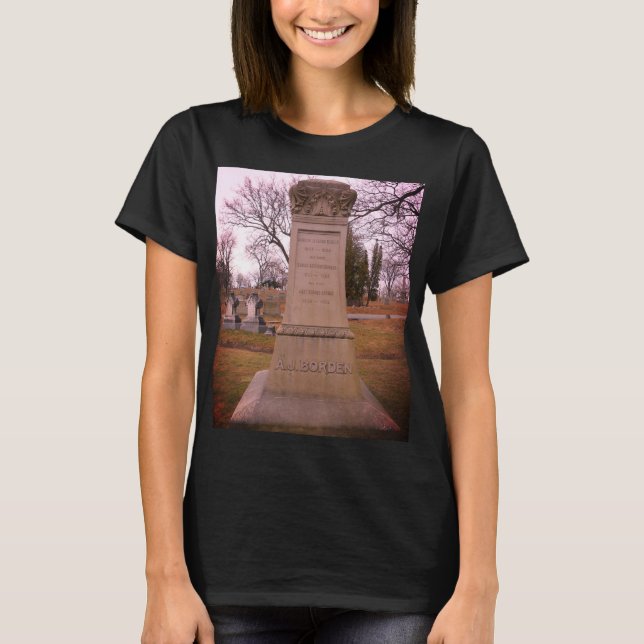 Borden Monument, Fall River, MA - A.J. Borden T-Shirt (Front)