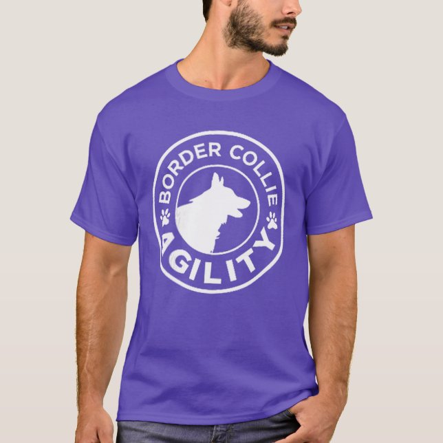 Border Collie Agility Dog rainerseam Gift item for T-Shirt (Front)