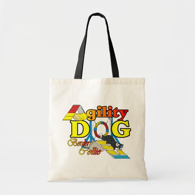 Border Collie Agility Gifts Tote Bag (Front)