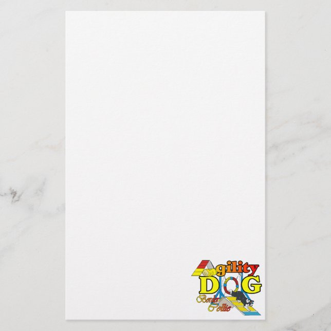 Border Collie Agility Stationery (Front)
