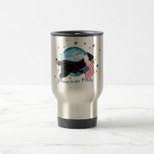 Border Collie American Pride Travel Mug