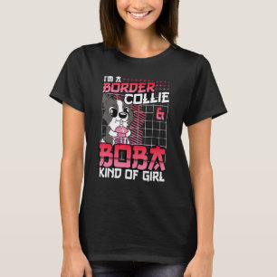 Border Collie And Boba Kind Of Girl Cute Chibi Bub T-Shirt