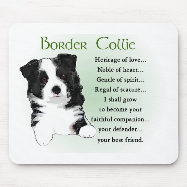 Border Collie Art Gifts Mouse Mat (Front)