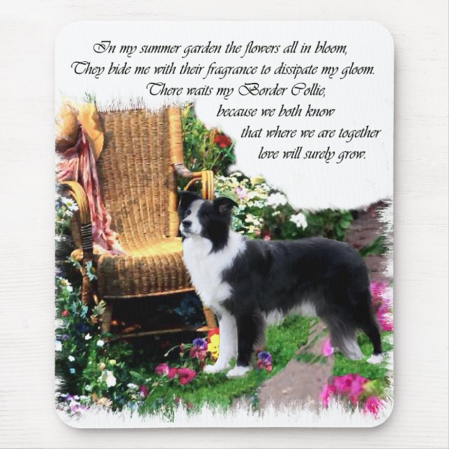 Border Collie Art Gifts Mouse Mat (Front)