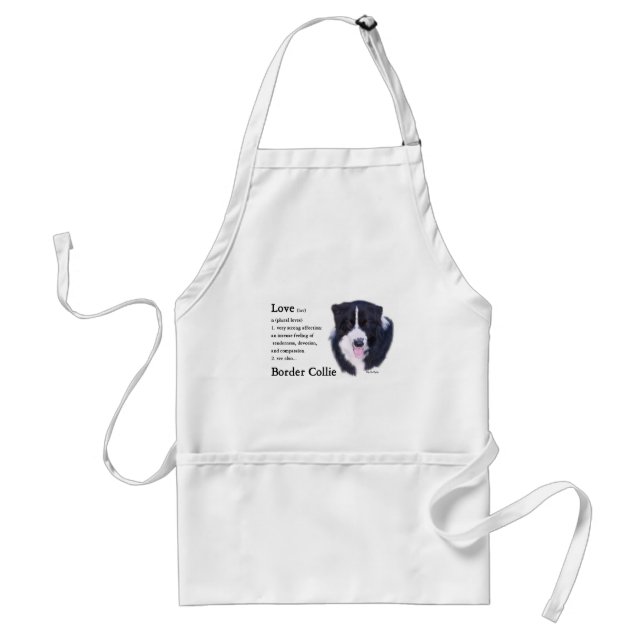 Border Collie Art Gifts Standard Apron (Front)