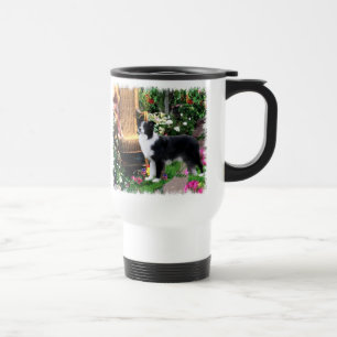 Border Collie Art Gifts Travel Mug