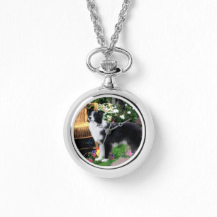 Border Collie Art Gifts Watch