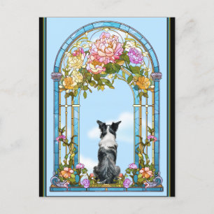 Border Collie at Heaven's Gate Holiday Postcard