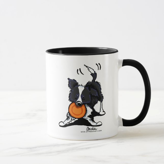 Border Collie at Play Mug (Right)