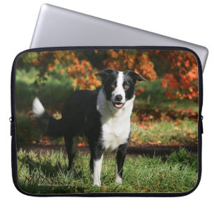 Border Collie Autumn Standing Laptop Sleeve