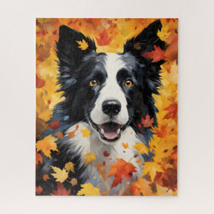 Border Collie Autumn Thanksgiving  Jigsaw Puzzle