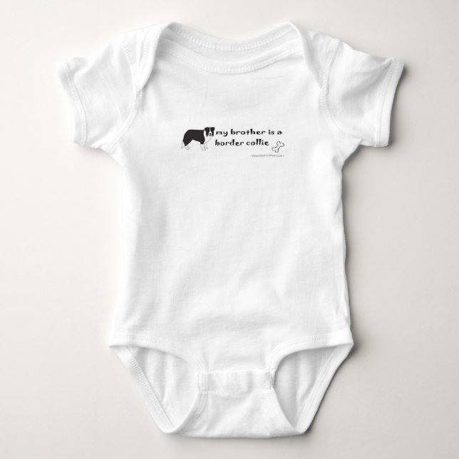 border collie baby bodysuit (Front)