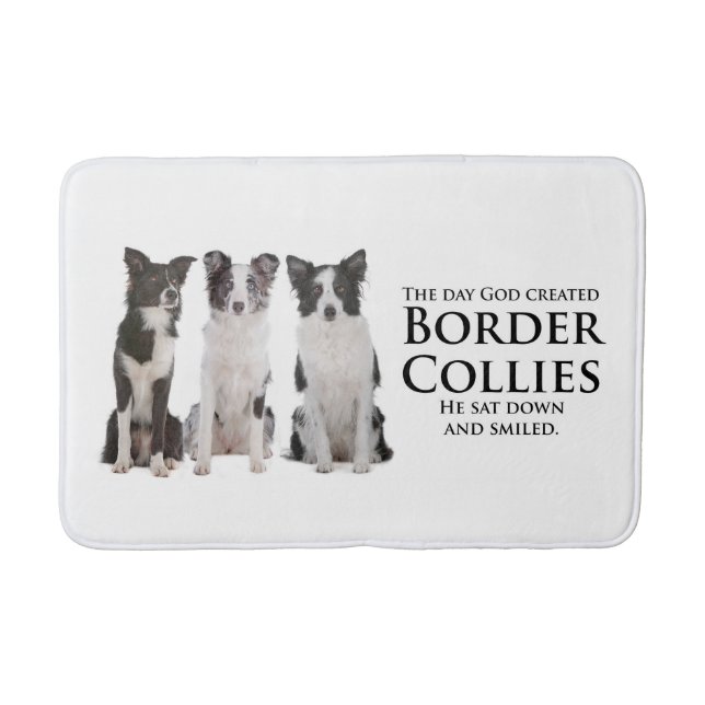 Border Collie Bath Mat (Front)