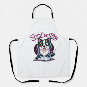Border Collie BC Zombie Dog Halloween Essential T- Apron