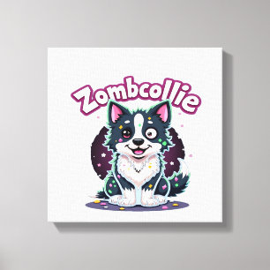 Border Collie BC Zombie Dog Halloween Essential T- Canvas Print