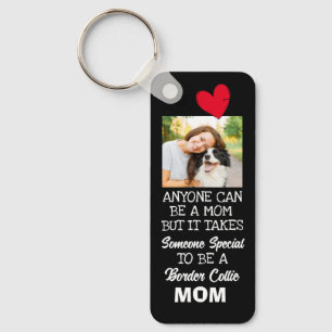 Border Collie...Best Mom Custom double-sided Key Ring