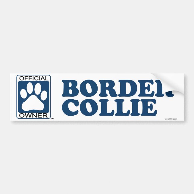 Border Collie Blue Bumper Sticker (Front)