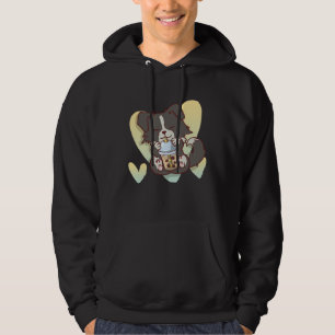 Border Collie Boba Bubble Tea Dog Hoodie