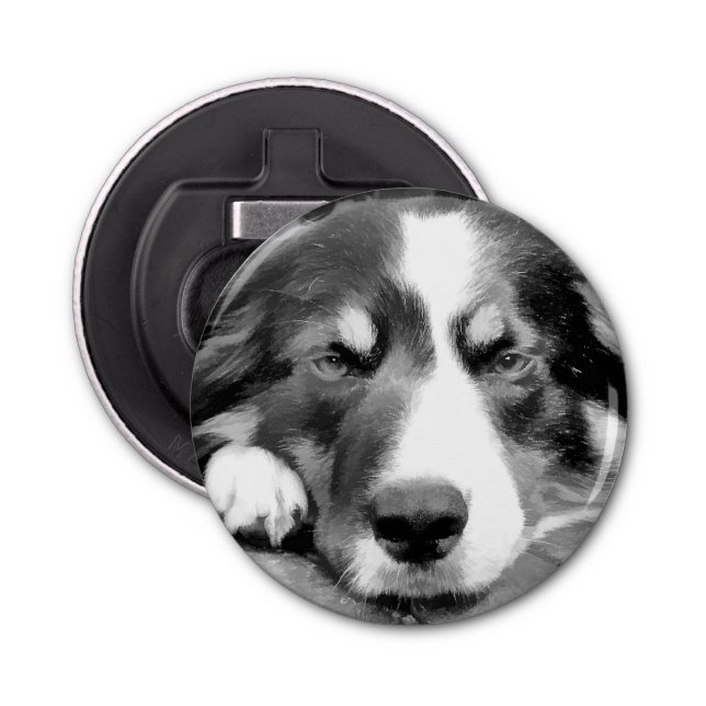 BORDER COLLIE BOTTLE OPENER (Front)