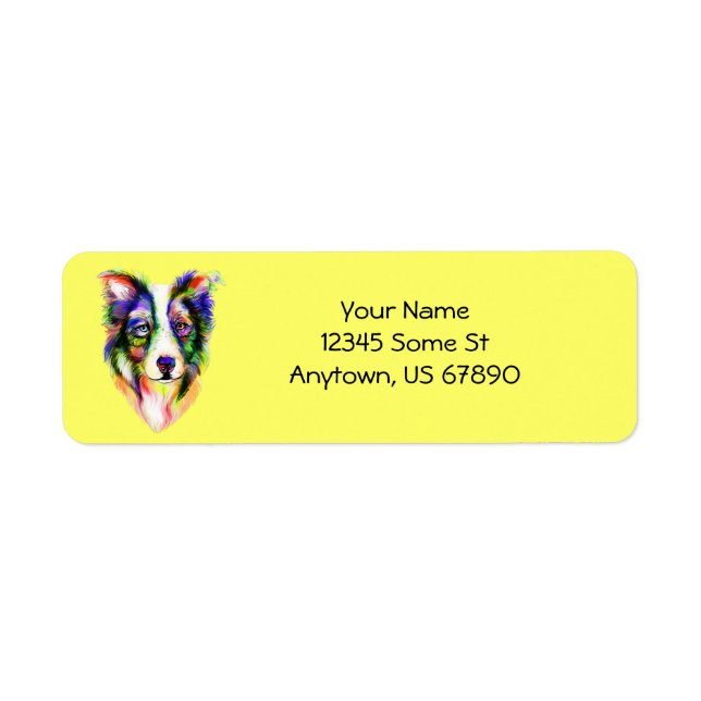 Border Collie Bright Labels (Front)
