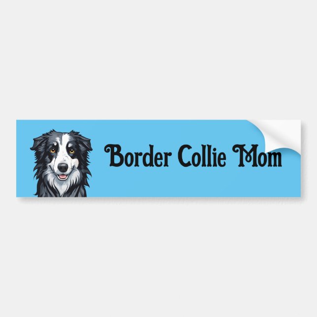 Border Collie Bumper Sticker (Front)