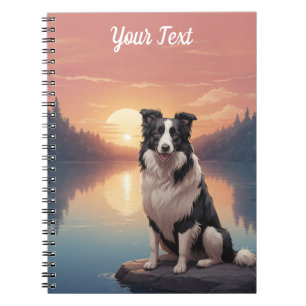 Border Collie by Lake Notebook