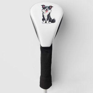 Border Collie Cartoon Golf Head Cover