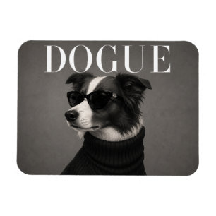 Border Collie Chic Fashion Dog Portrait Flexi Magn Magnet