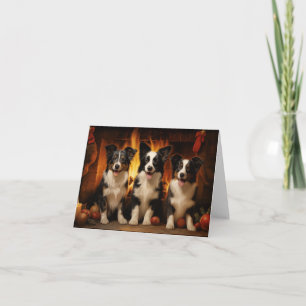 Border Collie Christmas Card