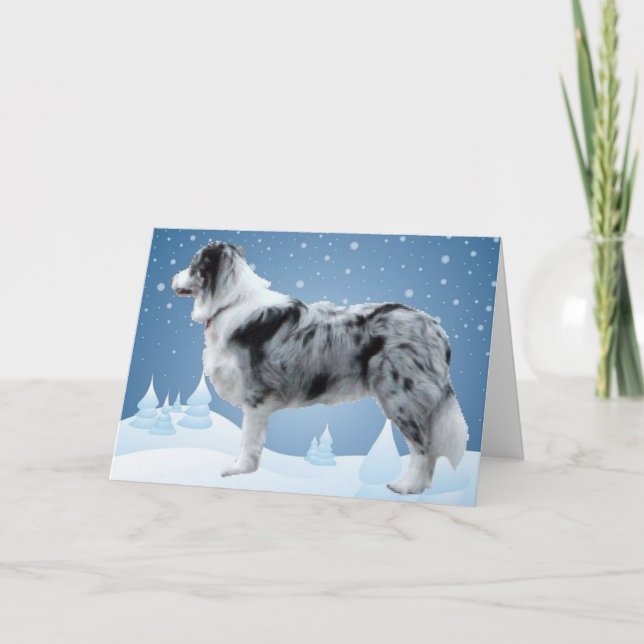 Border Collie Christmas Card (Front)
