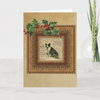 Border Collie Christmas Card