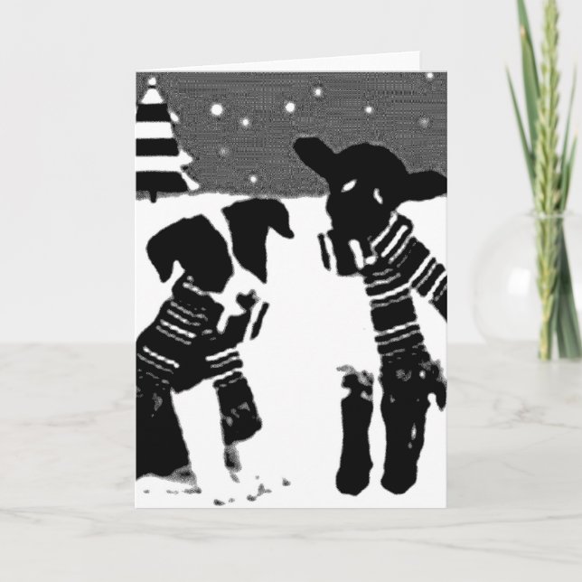 Border Collie Christmas Card (Front)
