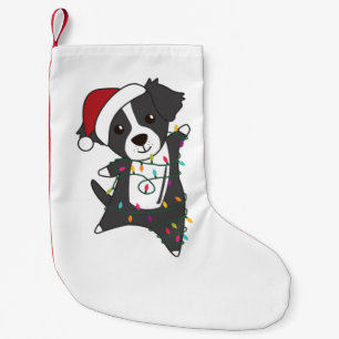 Border Collie Christmas Dog Winter Animals Dogs Ad Small Christmas Stocking