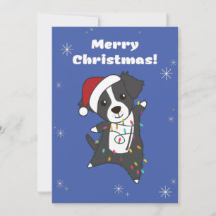 Border Collie Christmas Dog Winter Animals Dogs Holiday Card