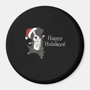 Border Collie Christmas Dog Winter Animals Dogs Magnet