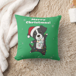 Border Collie Christmas Dog Winter Animals Dogs Th Cushion