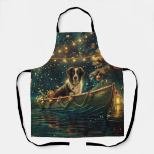 Border Collie Christmas Festive Voyage Apron