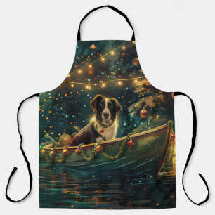 Border Collie Christmas Festive Voyage Apron
