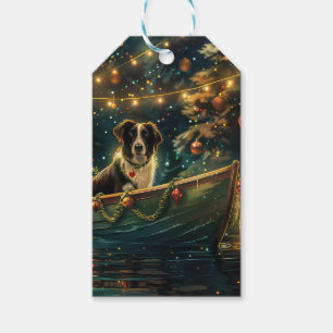 Border Collie Christmas Festive Voyage Gift Tags