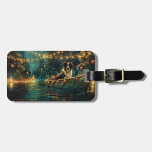 Border Collie Christmas Festive Voyage Luggage Tag