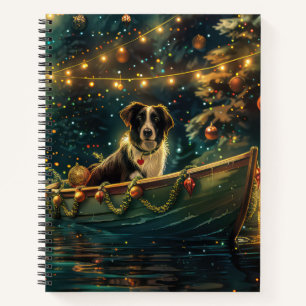 Border Collie Christmas Festive Voyage Notebook