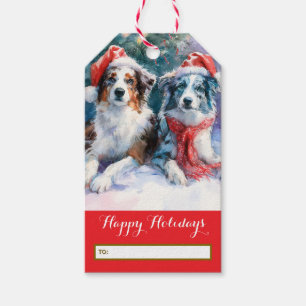 Border Collie Christmas Gift Tag
