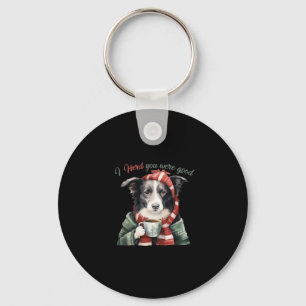 Border collie Christmas Jumper Essential T-Shirt Key Ring