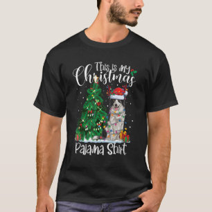 Border Collie Christmas Lights   Pajama Dog   Xmas T-Shirt