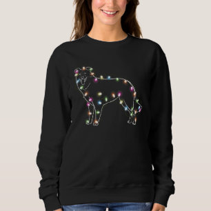 Border Collie Christmas Lights Xmas Border Sweatshirt