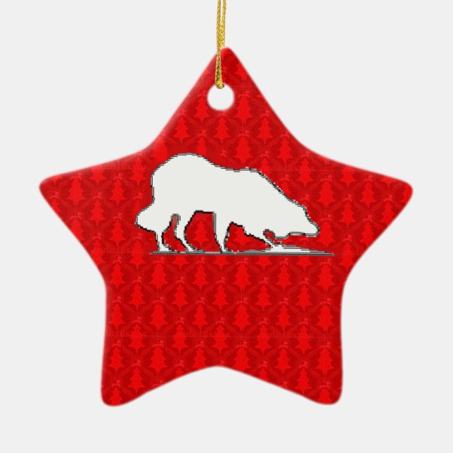 Border Collie Christmas Ornament (Front)