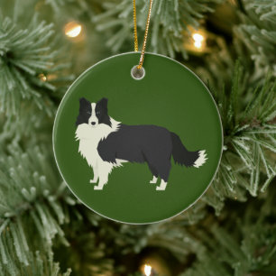 Border Collie Christmas Ornament